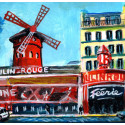 Painting, magic at the Moulin Rouge