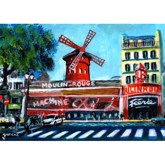 Peinture, féérie au Moulin Rouge