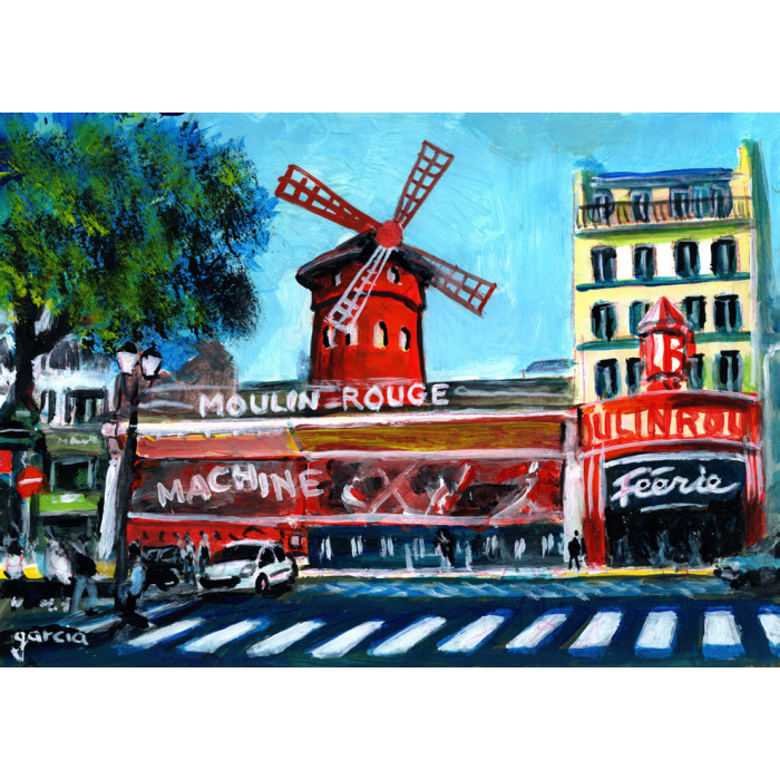 Painting, magic at the Moulin Rouge