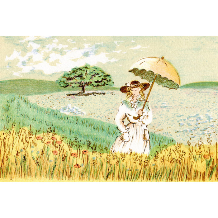 Claude Montoya - The Young Woman and the Umbrella in the Wheat Fields