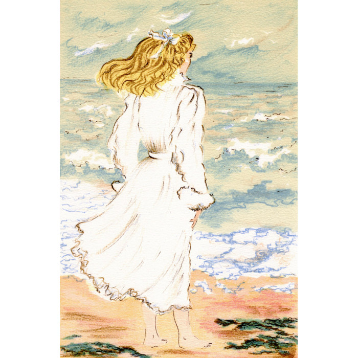 Claude Montoya - La jeune femme qui regarde la mer