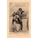 Engraving from 1879 by Antonio Piccinni - A school in Rome