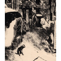 Georges Joubin - Lithographie - Le Bateau Lavoir à Montmartre