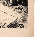 Georges Joubin - Lithographie - Le Bateau Lavoir à Montmartre