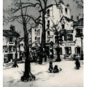 Eugène Veder - La Place du Tertre à Montmartre