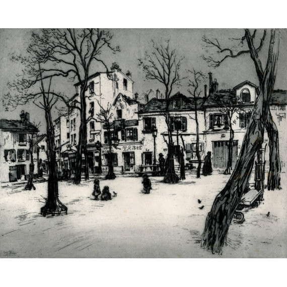 Eugène Veder - La Place du Tertre à Montmartre