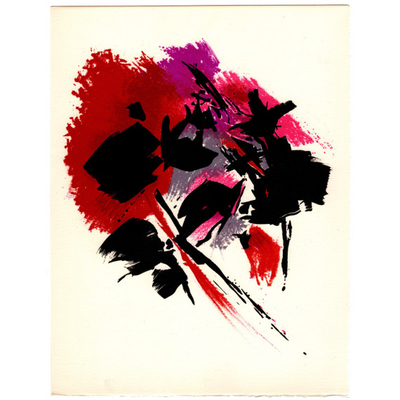 Alfred MANESSIER - Lithograph - La Tâche Rouge, 1972