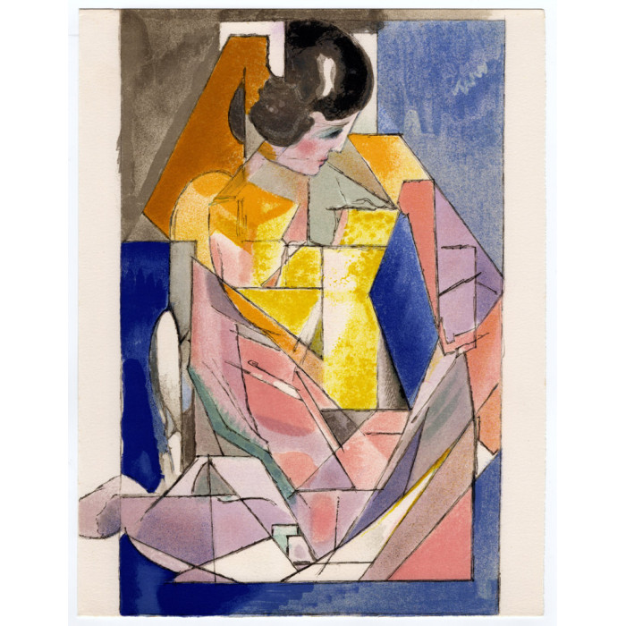 Jacques VILLON - Lithographie - Jeune Femme