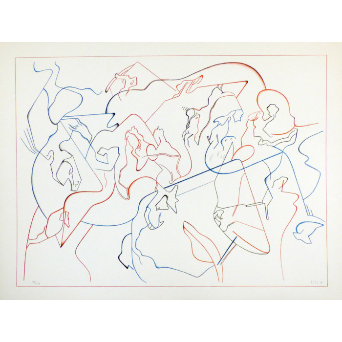 Jan VOSS - Lithograph - Modern Jazz Quartet 1975