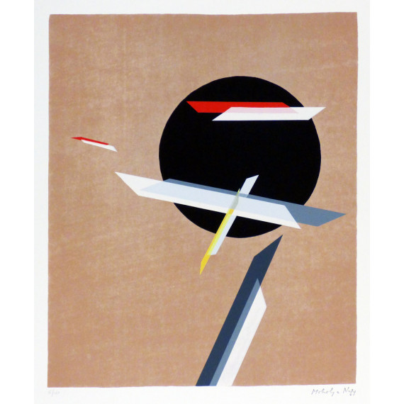 Lazlo Moholy dit NAGY - Lithographie - Construction 1932