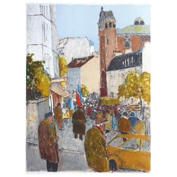 Marko Stupar - Lithograph - Montmartre, Les Abbesses