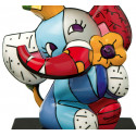 Britto - Sculpture - Le petit éléphant à la couronne