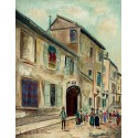 Maurice Utrillo - Original lithographic poster Mourlot Pétridès 1966 - Musée de Montmartre rue Cortot