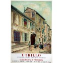 Maurice Utrillo - Affiche originale en lithographie Mourlot Pétridès 1966 - Musée de Montmartre rue Cortot