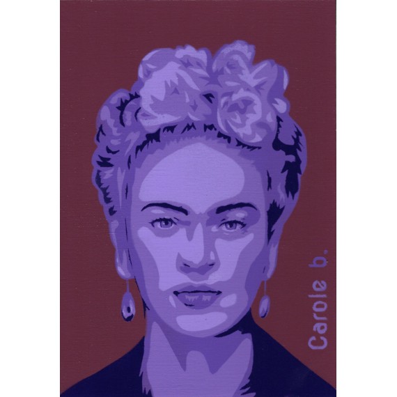 Frida ! Pochoir unique - Magdalena Frida Carmen Kahlo Calderón ou Frida Kahlo