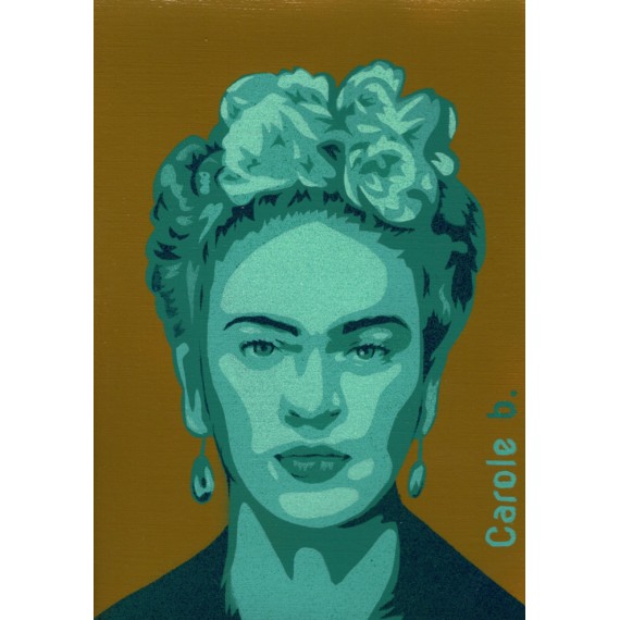 Frida ! Pochoir unique - Magdalena Frida Carmen Kahlo Calderón ou Frida Kahlo