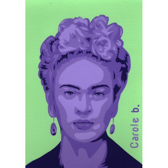 Frida ! Pochoir unique - Magdalena Frida Carmen Kahlo Calderón ou Frida Kahlo