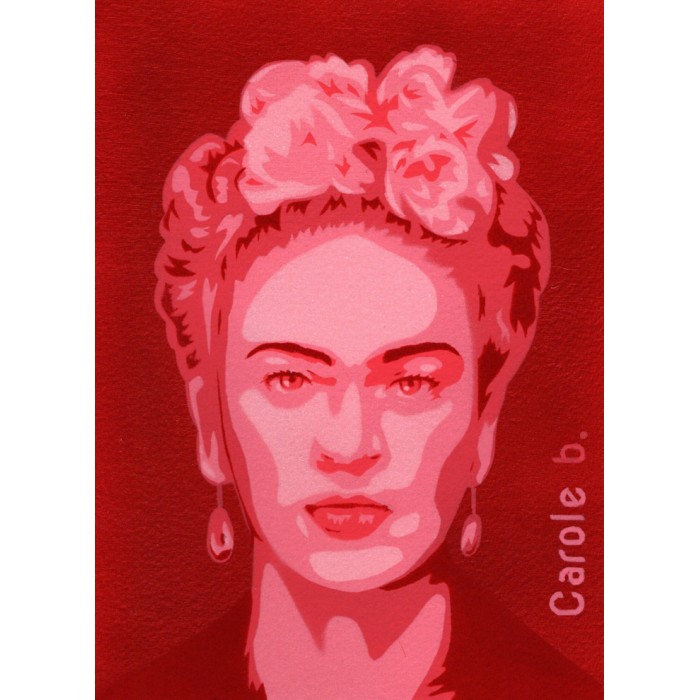 Frida ! Pochoir unique - Magdalena Frida Carmen Kahlo Calderón ou Frida Kahlo Frida ! Pochoir unique - Magdalena Frida Carmen Kahlo Calderón ou Frida Kahlo