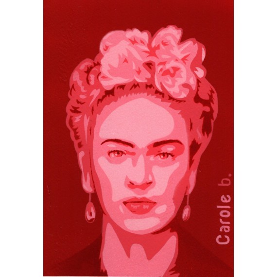 Frida! Unique stencil - Magdalena Frida Carmen Kahlo Calderón or Frida Kahlo