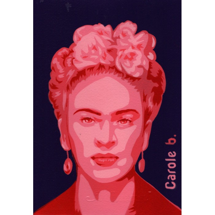 Frida ! Pochoir unique - Magdalena Frida Carmen Kahlo Calderón ou Frida Kahlo Frida ! Pochoir unique - Magdalena Frida Carmen Kahlo Calderón ou Frida Kahlo