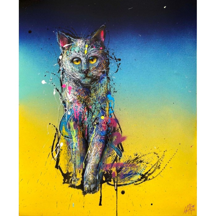 Sax - Painting - Urban Cat