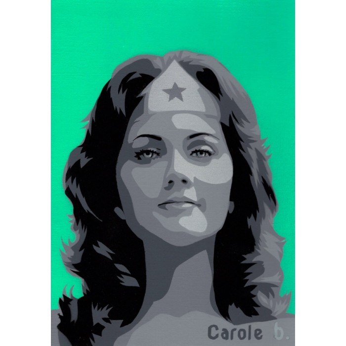 Wonder Woman ! Pochoir unique ( Lynda Carter ) N8 Wonder Woman ! Pochoir unique ( Lynda Carter ) N8