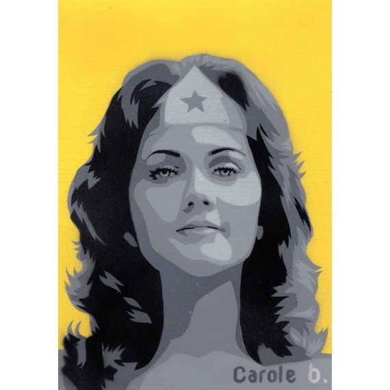 Wonder Woman ! Unique stencil - ( Lynda Carter ) N12