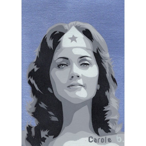 Wonder Woman ! Unique stencil - ( Lynda Carter ) N14