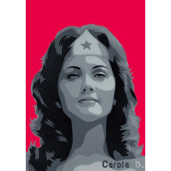 Wonder Woman ! Unique stencil - ( Lynda Carter ) N15