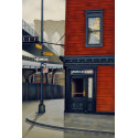 Lithograph - Bridge Café in New York USA