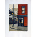 Lithographie - Bridge Café in New York USA