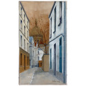 Le Sacré-Coeur vue de la Rue Saint-Rustique à Montmartre andre-renoux-painting-oil