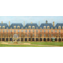 Place des Vosges in Paris -andre-renoux-painting