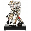 Romero Britto La Danse ( Or et Blanc )