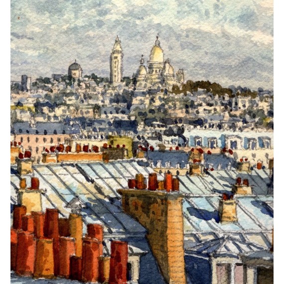 Panorama de Montmartre, Paris, le Sacré-Coeur