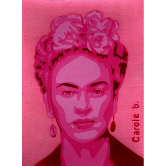 Frida ! Pochoir unique - Magdalena Frida Carmen Kahlo Calderón ou Frida Kahlo
