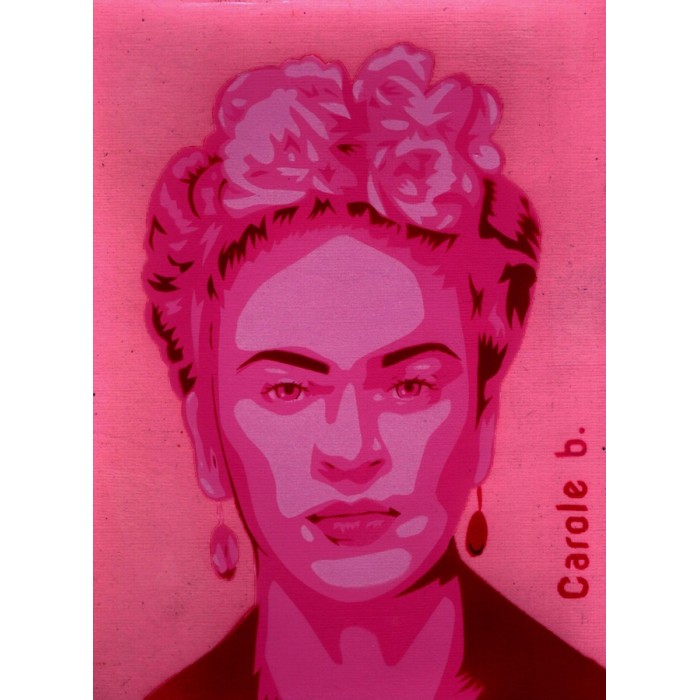 Frida ! Pochoir unique - Magdalena Frida Carmen Kahlo Calderón ou Frida Kahlo Frida ! Pochoir unique - Magdalena Frida Carmen Kahlo Calderón ou Frida Kahlo
