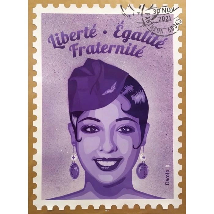 Liberté Égalité Fraternité - Josephine Baker - Violet Liberté Égalité Fraternité - Josephine Baker - Violet