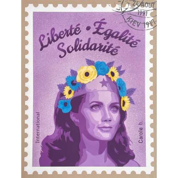 Liberté Égalité Solidarité - Wonder Woman - Violet