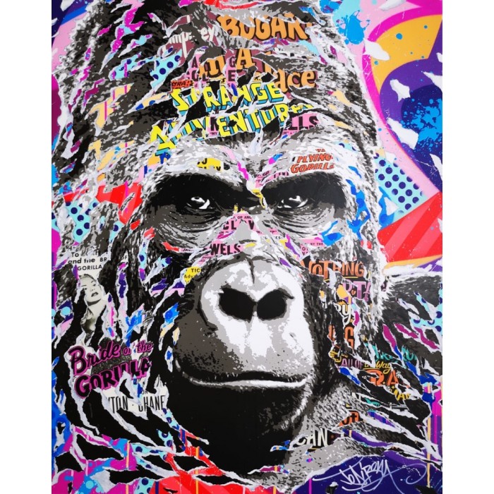 -blue-note-gorilla- jo di bona original painting -blue-note-gorilla- jo di bona original painting