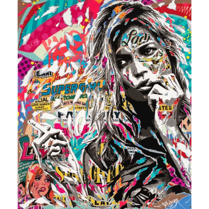 -supergirl-kate-moss--jo-di-bona-peinture-originale- -supergirl-kate-moss--jo-di-bona-peinture-originale-