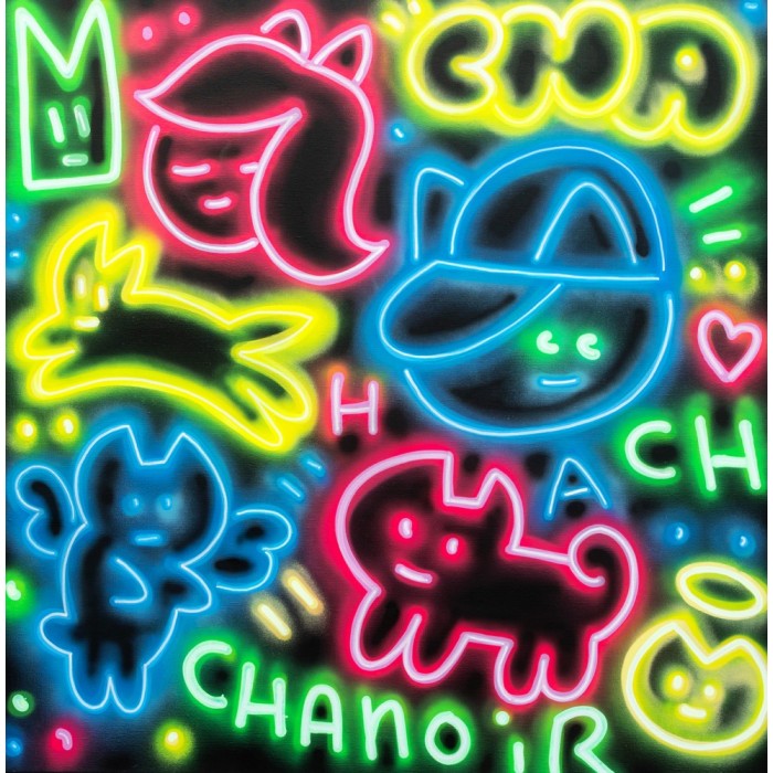 -neon-clasic-cats--painting-chanoir