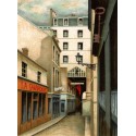 Lithograph - Passage du Commerce Saint-André, rue de Buci, Paris