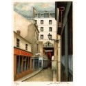Lithographie - Passage du Commerce Saint-André, rue de Buci, Paris