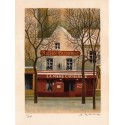 Lithographie - La Maison Catherine La Mère Catherine, Place du Tertre à Montmartre - n°1/ 200