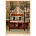 Lithographie - La Maison Catherine La Mère Catherine, Place du Tertre à Montmartre - n°1/ 200