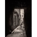 Etching - Contre-Jour - a Parisian passage