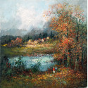 Au bord de l'étang en automne