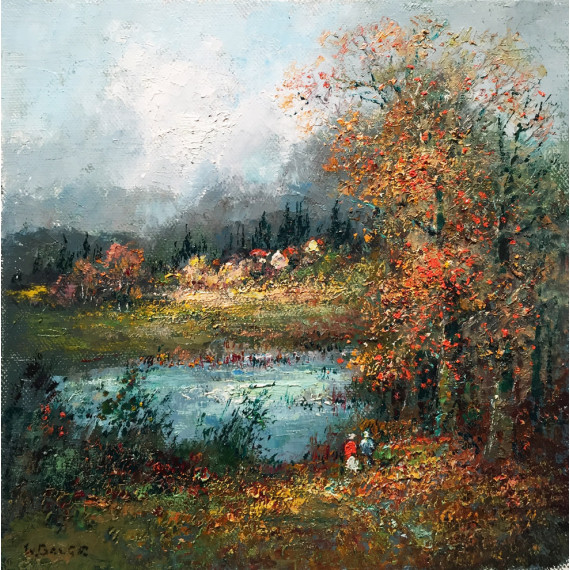 Au bord de l'étang en automne