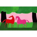 Serge LASSUS - Pink and Red Horses